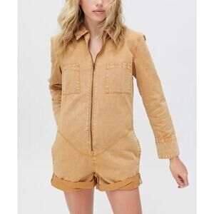 One Teaspoon Prophecy Romper Tobacco Utility Cargo Workwear SZ XS